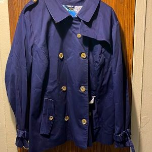 Navy blue waist Jacket for women light weight jacket for spring. Gently used